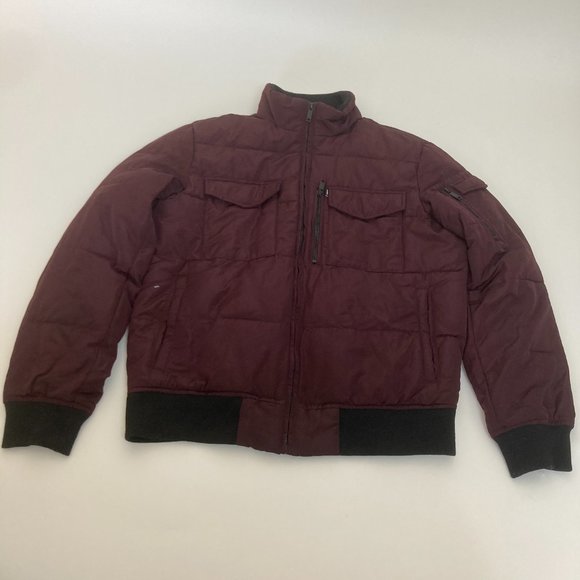 Dkny Elastic Cuffs Zip Closure High Neck Winter Bomber Jacket - Picture 5 of 16